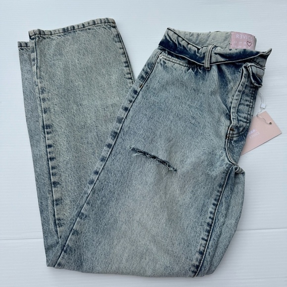 REVICE Men's Light Gray Straight Jeans - Picture 14 of 14